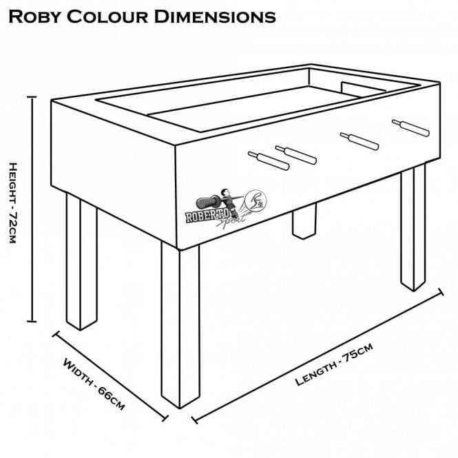 Roberto Roby Colour Table Football Table with Unbreakable Glass Cover